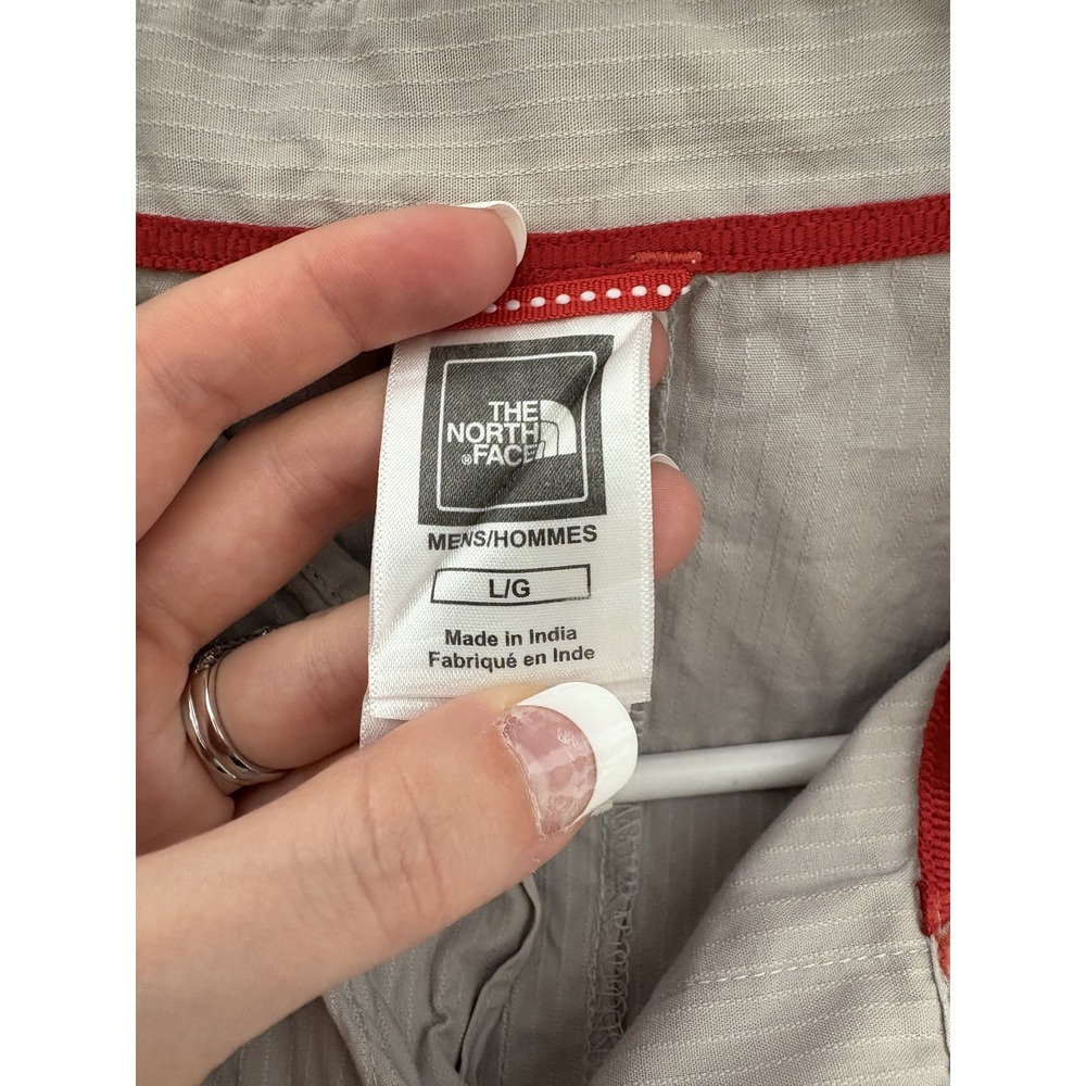 North Face Shirt Mens Large Gray Short Sleeve Button Front Cotton Top - Picture 4 of 6